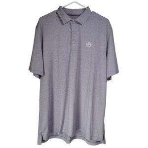 JOHNNIE-O Striped Polo Shirt Mens XL Lavender Purple White Golf Embroidered Logo